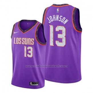 Maillot Phoenix Suns Cameron Johnson #13 Ville 2018-19 Volet