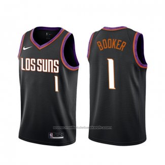 Maillot Phoenix Suns Devin Booker #1 Ville 2019-20 Noir