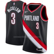 Maillot Portland Trail Blazers C.j. McCollum #3 2017-18 Noir