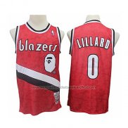 Maillot Portland Trail Blazers Damian Lillard #0 Mitchell & Ness 2018-19 Rouge