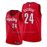 Maillot Portland Trail Blazers Kent Bazemore #24 Earned 2019 Rouge