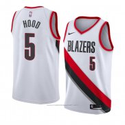 Maillot Portland Trail Blazers Rodney Hood #5 Association 2018 Blanc