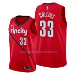 Maillot Portland Trail Blazers Zach Collins #33 Earned 2019 Rouge
