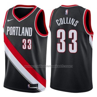 Maillot Portland Trail Blazers Zach Collins #33 Swingman Icon 2017-18 Noir