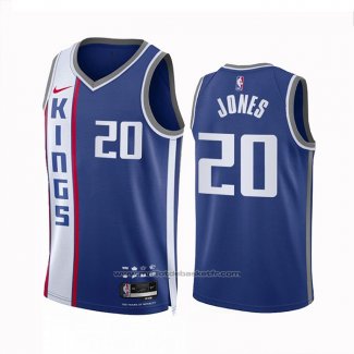 Maillot Sacramento Kings Colby Jones #20 Ville 2023-24 Bleu