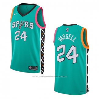 Maillot San Antonio Spurs Devin Vassell #24 Ville 2022-23 Vert