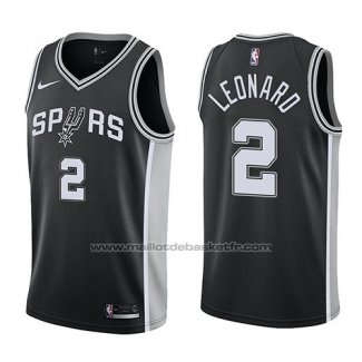 Maillot San Antonio Spurs Kawhi Leonard #2 Icon 2017-18 Noir