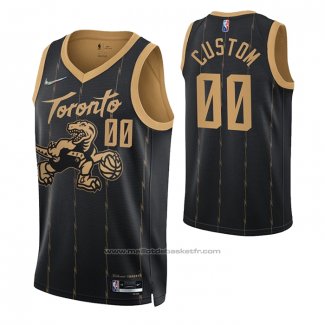 Maillot Toronto Raptors Personnalise Ville 2021-22 Noir