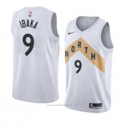 Maillot Toronto Raptors Serge Ibaka #9 Ville 2018 Blanc