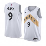 Maillot Toronto Raptors Serge Ibaka #9 Ville 2018 Blanc