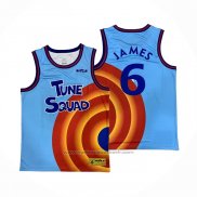 Maillot Tune Squad LeBron James #6 Bleu