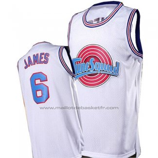 Maillot Tune Squad Lebron James #6 Blanc