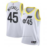 Maillot Utah Jazz Donovan Mitchell #45 Association 2022-23 Blanc