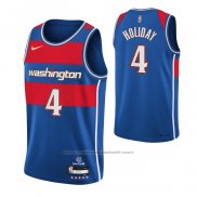 Maillot Washington Wizards Aaron Holiday #4 Ville 2021-22 Bleu