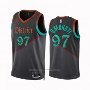 Maillot Washington Wizards Eugene Omoruyi #97 Ville 2023-24 Noir