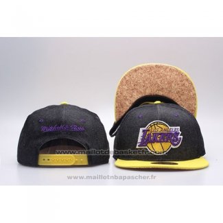 Casquette Los Angeles Lakers Snapback Noir Jaune