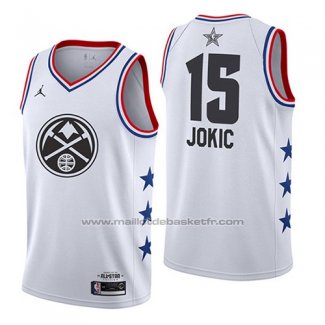 Maillot All Star 2019 Denver Nuggets Nikola Jokic #15 Blanc