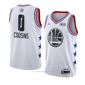 Maillot All Star 2019 Golden State Warriors Demarcus Cousins #0 Blanc