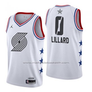 Maillot All Star 2019 Portland Trail Blazers Damian Lillard #0 Blanc