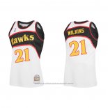 Maillot Atlanta Hawks Dominique Wilkins #21 Mitchell & Ness 1986-87 Blanc