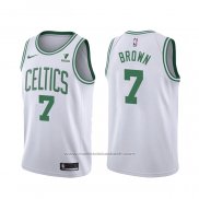 Maillot Boston Celtics Jaylen Brown #7 Association 2021-22 Blanc