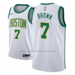 Maillot Boston Celtics Jaylen Brown #7 Ville 2018-19 Blanc