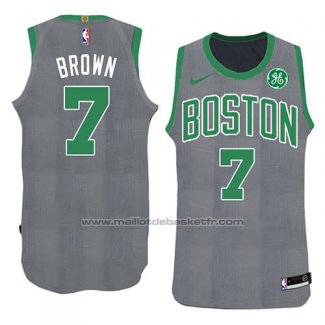 Maillot Boston Celtics Jaylen Brown Noel 2018 Vert