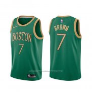 Maillot Boston Celtics Jaylen Brown #7 Ville 2019-20 Vert