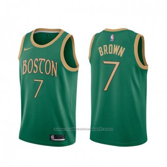 Maillot Boston Celtics Jaylen Brown #7 Ville 2019-20 Vert