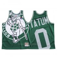 Maillot Boston Celtics Jayson Tatum #0 Mitchell & Ness Big Face Vert