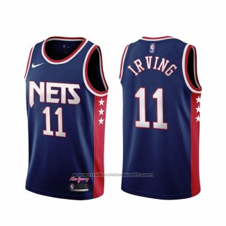 Maillot Brooklyn Nets Kyrie Irving #11 Ville 2021-22 Bleu