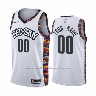 Maillot Brooklyn Nets Personnalise Ville 2019-20 Blanc