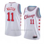 Maillot Chicago Bulls Derrick Walton #11 Ville 2018 Blanc