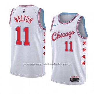 Maillot Chicago Bulls Derrick Walton #11 Ville 2018 Blanc