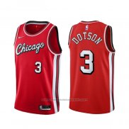 Maillot Chicago Bulls Devon Dotson #3 Ville 2021-22 Rouge