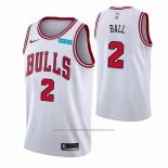Maillot Chicago Bulls Lonzo Ball #2 Association 2021 Blanc