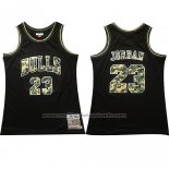 Maillot Chicago Bulls Michael Jordan #23 Camouflage Noir