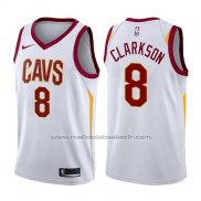 Maillot Cleveland Cavaliers Jordan Clarkson #8 Association 2017-18 Blanc
