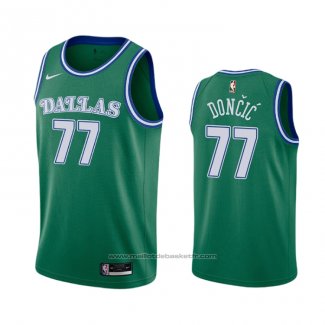 Maillot Dallas Mavericks Luka Doncic #77 Hardwood Classics 2020-21 Vert