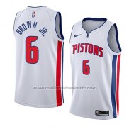 Maillot Detroit Pistons Bruce Brown Jr. #6 Association 2018 Blanc