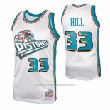 Maillot Detroit Pistons Grant Hill #33 Mitchell & Ness 1998-99 Blanc