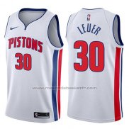 Maillot Detroit Pistons Jon Leuer #30 Association 2017-18 Blanc