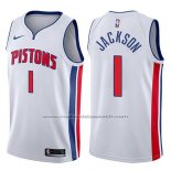 Maillot Detroit Pistons Reggie Jackson #1 Association 2017-18 Blanc