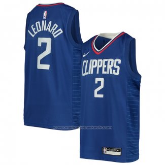 Maillot Enfant Los Angeles Clippers Kawhi Leonard #2 Icon Bleu