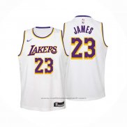 Maillot Enfant Los Angeles Lakers LeBron James #23 Association 2022-23 Blanc