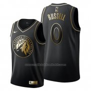 Maillot Golden Edition Minnesota Timberwolves D'angelo Russell #0 2019-20 Noir