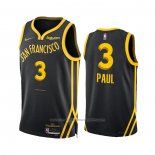 Maillot Golden State Warriors Chris Paul #3 Ville 2023-24 Noir