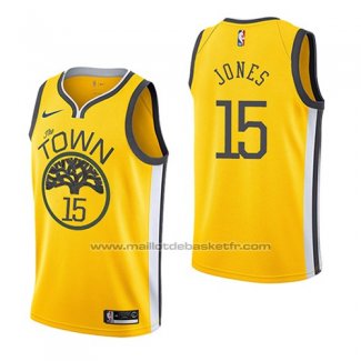 Maillot Golden State Warriors Damian Jones #15 Earned 2018-19 Jaune