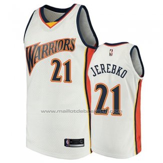 Maillot Golden State Warriors Jonas Jerebko #21 2009-10 Hardwood Classics Blanc