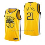 Maillot Golden State Warriors Jonas Jerebko #21 Earned 2018-19 Jaune